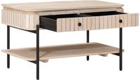 vidaXL Salontafel Wit 85 x 45 x 50 cm Massief Mango Hout