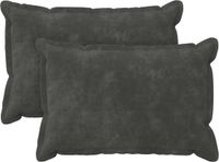 vidaXL - Kussensloop - 2 stuks - HOUTEN - Antracietkleurig - 50 x 75 cm