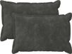 vidaXL - Kussensloop - 2 stuks - HOUTEN - Antracietkleurig - 50 x 75 cm
