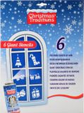 Christmas Traditions Goodmark Group Christmas Traditions Kerst raamsjablonen - 6x - 29 x 39 cm - papier - raamversiering