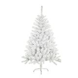 Kunstkerstboom SOLAGUA NAVIDAD Kunstkerstboom van slingerbladeren, bomen 120-210 cm, met metalen standaard (wit glanzend, 150 cm, 293 tips)