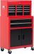 HOMCOM Chariot d'atelier Métal Rouge+Noir