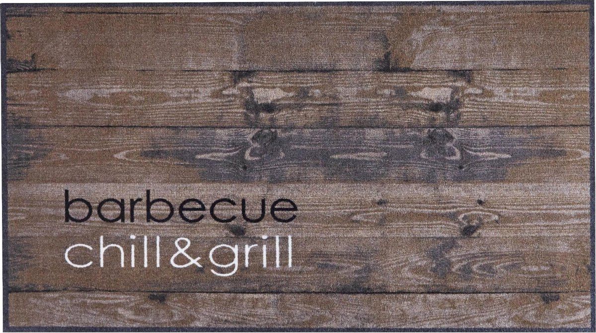 MD-Entree Barbecue Mat - Chill & Grill - 67 x 120 cm - Bruin