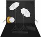 vidaXL Fotostudio set met lampen, paraplu's, achtergrond en reflector