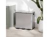 HOMCOM Cuisine poubelle, tri sélectif poubelle, 3 compartiments de 15L, seaux intérieurs amovibles, 61,9x36,6x43,2cm, argent