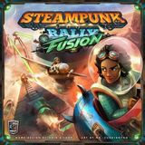 Steampunk Rally Fusion – Jeu de société de stratégie autonome et extension – Élaborez, construisez et faites courir des inventions personnalisées avec l'énergie de fusion – Pistes modulaires et nouveaux inventeurs – 1–8 joueurs – Âges 14+