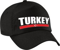 Bellatio Decorations Turkey supporters pet zwart voor jongens en meisjes - kinderpetten - Turkije landen baseball cap - supporter accessoire