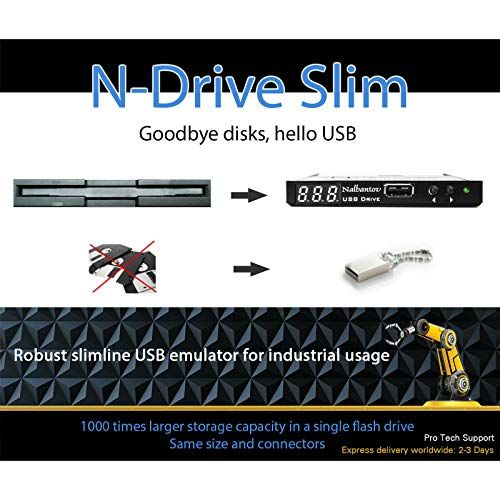 Nalbantov USB Floppy Disk Drive Emulator N-Drive Industrieel Slim voor Rockwell Collins DBU4100 - 0726962415804