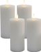 Merkloos Relaxdays LED-kaarsen - set van 4 - lichtgrijs - 18 x 7,5 cm