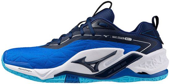 Mizuno Wave Stealth Neo 2 Indoorschoenen Senior - Maat 44.5 - Unisex - Blauw/Donkerblauw/Wit