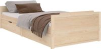 vidaXL Bedframe met lades massief grenenhout 90x200 cm