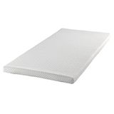 Todocama - Traagstretch-topper - 6 cm viscomemory - 3D-ademend - dubbele hoes van stretchstof met ritssluiting - dichtheid 55 kg/m³ - vier rubberen banden.