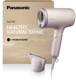 Panasonic EH-NA7M-P825 Nanoe Föhn voor Glanzend Haar, Opvouwbaar Ontwerp, Snel Drogend, Concentrator Opzetstuk, 1600W, Lichtroze