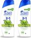 Head & Shoulders 2-in-1 Apple Fresh Anti-Roos Shampoo - 300 ml - Voordeelverpakking (2 stuks)