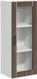 vidaXL Wandkast met glazen deuren, model LUCCA, bruine eikenhout, 40 x 31 x 100 cm