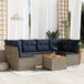 Maison Exclusive - Ensemble de meubles de jardin 7 pièces avec canapé et coussins, gris, en polyrotin