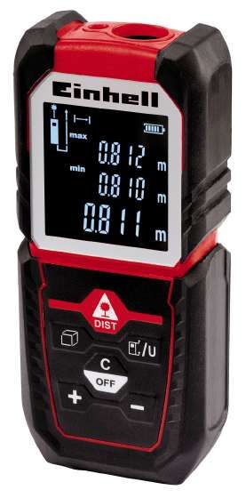 Einhell TC-LD 50 - Afstandsmeter - Digitaal - 50 m - Zwart/Rood