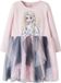 Name it Jurk Frozen 98 Polyester Lange mouw Ronde hals Printopdruk Kuithoogte Vrouwen Kinderen Cradle Pink1