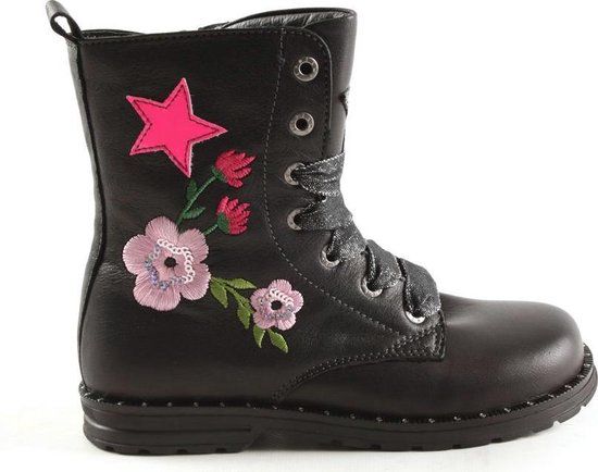 Shoesme De9w095-a Meisjes Veterschoenen - Zwart - Maat 29
