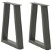 VidaXL Pieds de table basse 2 pièces forme V 28x(42-43,3) cm acier anthracite