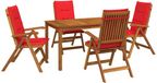 vidaXL 5-Piece Garden Dining Set Naturel Massief Acaciahout