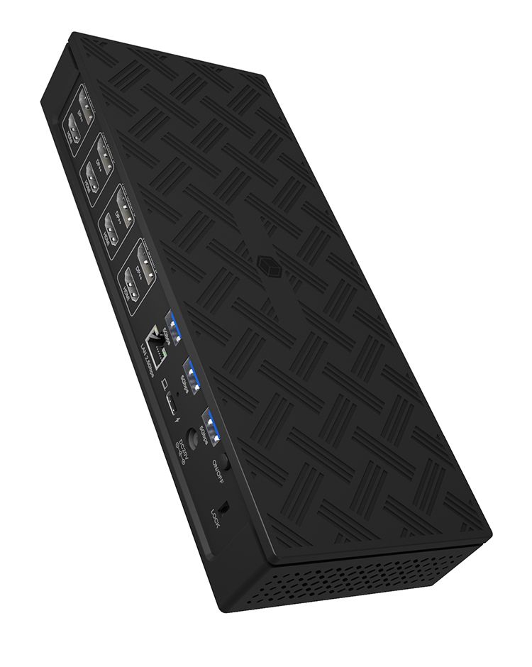 ICY BOX IB-DK2288AC Docking Station - USB-C - 4x HDMI/DisplayPort - Ethernet - USB 3.2 - 100W PD - Zwart