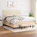 Maison Exclusive - Sommier à lattes de lit avec matelas Crème 160x200 cm Tissu