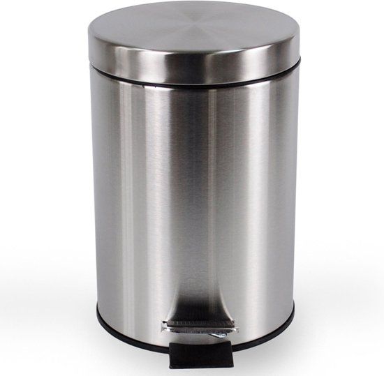 BRASQ Pedaalemmer 20 Liter - RVS - PB120 - Prullenbak met uitneembare Pedaalemmer