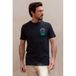 Kultivate regular fit T-shirt met backprint - donkerblauw