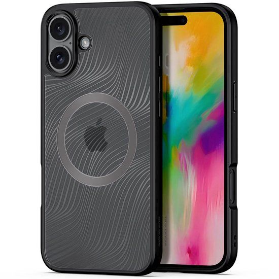 Dux Ducis Aimo Back Cover voor Apple iPhone 16 - Zwart