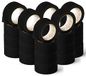 OFITURIA Plakband, kleur zwart, band voor het verpakken en organiseren van dozen en zendingen, zegel in verschillende heldere kleuren, 66 mt x 48 mm (24 stuks, zwart)