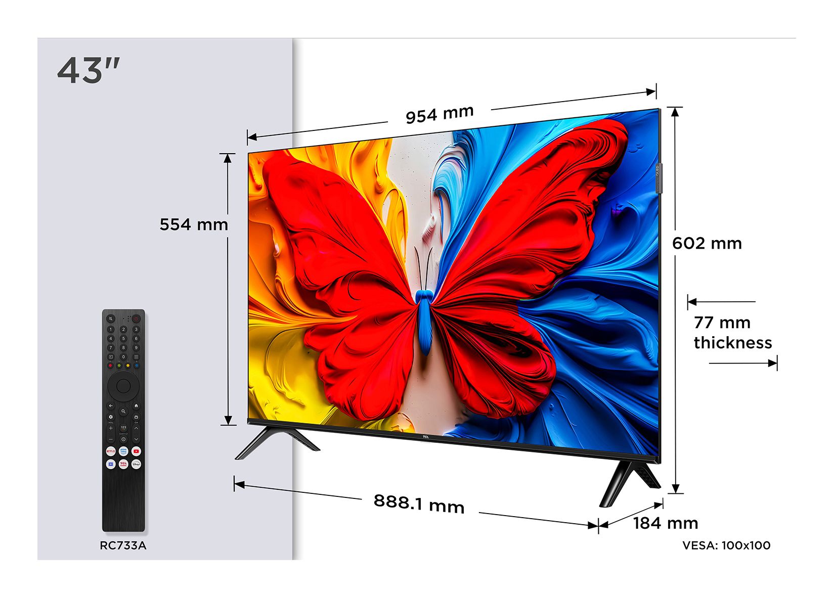 TCL 43S59K / QLED screen / 43 inch / Unknown