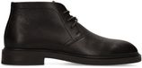 Manfield - Heren - Donkerbruine leren veterschoenen - Maat 42