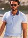 NZA New Zealand Auckland Polo Manches courtes Homme Bleu Ciel Coton XXL