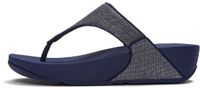 FitFlop Lulu Shimmerglitz Toe-Post Sandals DONKERBLAUW - Maat 40