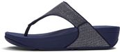 FitFlop Lulu Shimmerglitz Toe-Post Sandals DONKERBLAUW - Maat 40