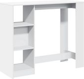 vidaXL Bartafel met schap 124x46x103,5 cm bewerkt hout wit