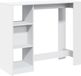 vidaXL Bartafel met schap 124x46x103,5 cm bewerkt hout wit