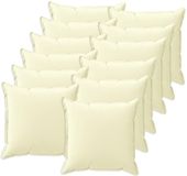vidaXL - Kussensloop - 12 st - HOUTEN - Crèmekleurig - 40 x 40 cm - Polyester