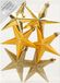 Inge-glas Christmas goods Kerstshangers - 6x - sterren - goud - 10 cm - kerstversiering