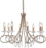 Arafura Lighting Klassieke Christina kroonluchter met kristallen | 8 lichts | Zilver / Goud
