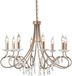 Arafura Lighting Klassieke Christina kroonluchter met kristallen | 8 lichts | Zilver / Goud