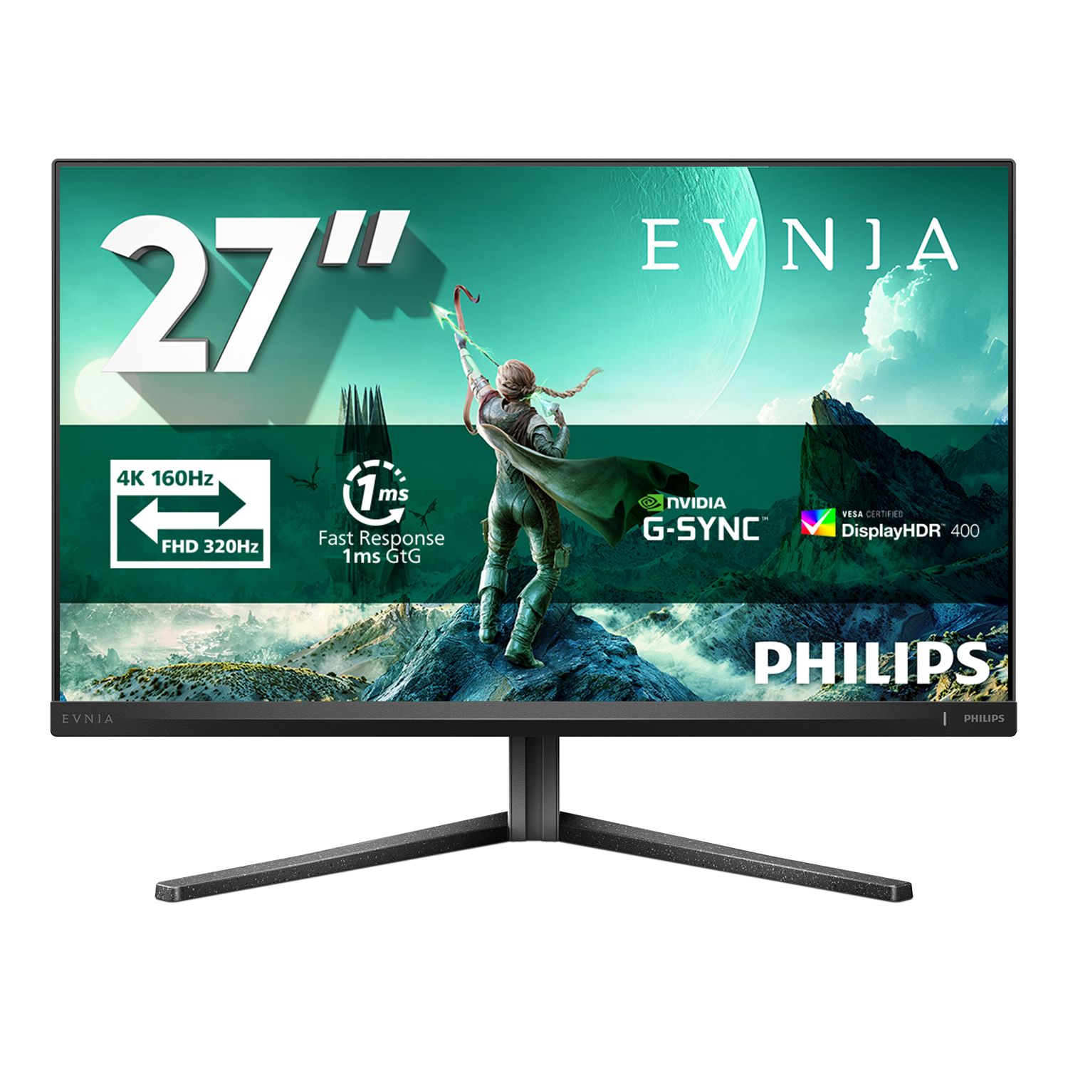 Philips Evnia 27M2N3800A 27 inch 4K Gaming Monitor - 320Hz, HDR400, IPS