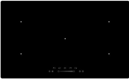 Exquisit EKI901-2 - Inbouw inductie kookplaat - 5 zones - Zwart - 5 jaar garantie