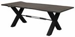 MASSIVMOEBEL24.DE IRON LABEL #118 table à manger gris laqué bois massif acacia 240x100x76 cm