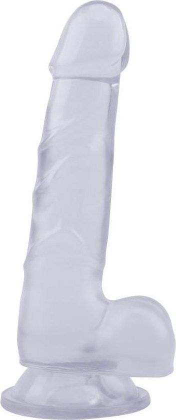 Transparante Dildo met Zuignap - 19.5 cm x 3.5 cm - PVC