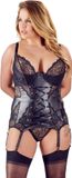 Cottelli Bondage Jarretelle setje – Met Handboeien – Zwart – XXL – 95D