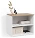 Livinity Meuble TV Piave Blanc/Sonoma 60x50cm avec 2 compartiments, Model 58745