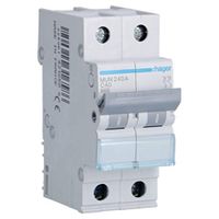 Hager mun240 a – automatische stroomonderbreker serie MU, 2P, 40 A, curve C, 6 kA