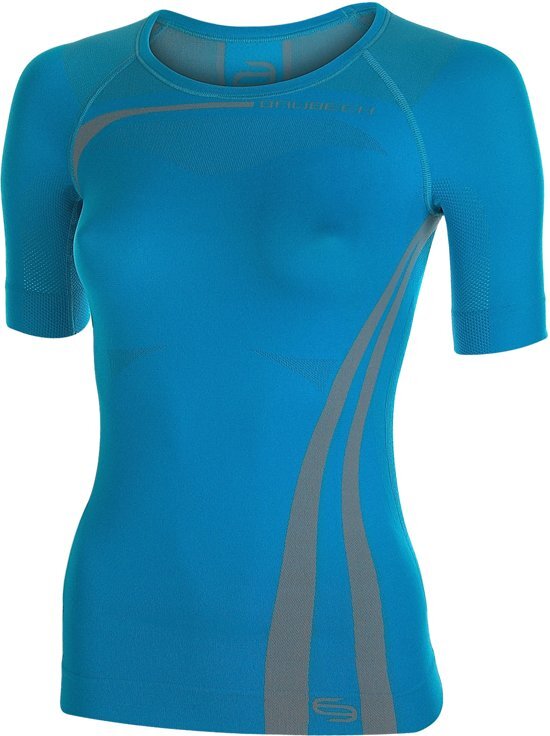 Brubeck Seamless Fitness Shirt Dames model INSPIRATION -Azure-S